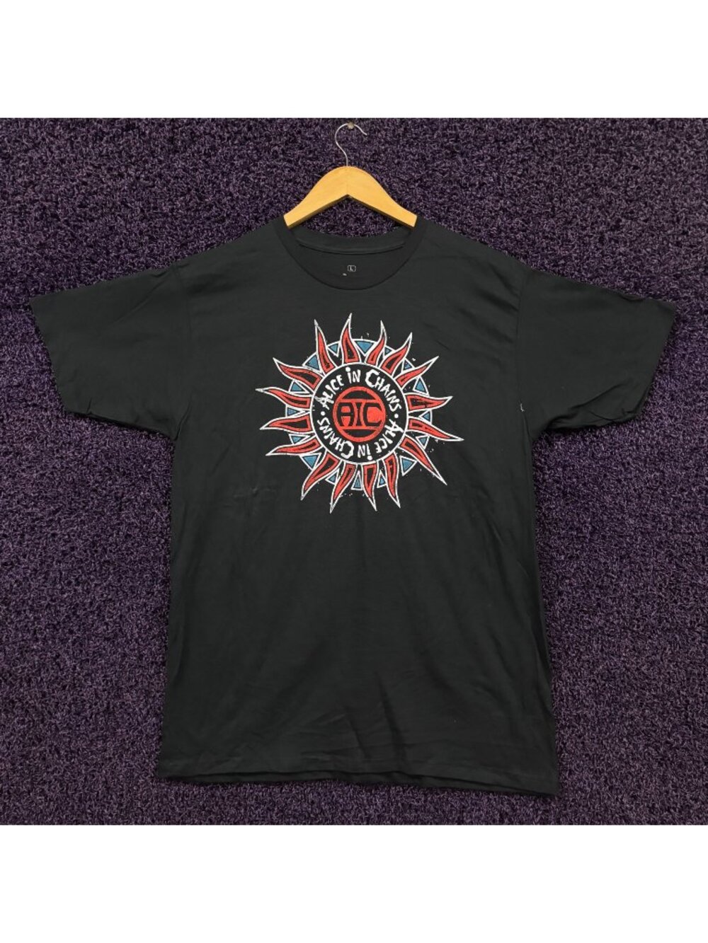 Alice In Chains Sun Logo Rock T-Shirt Size Large